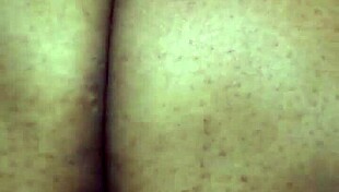 the bbw rides in reverse cowgirl position, bouncing wildly.