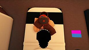 Slut gets blacked in roblox