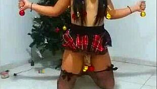 Slave Choked And Bound In Christmas Bondage