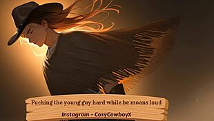 Follando intensamente al joven 18+ mientras gime fuerte de placer