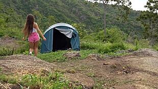 camping trip creates the hottest blowjob moments