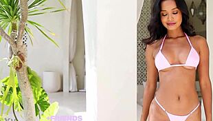 Putri Cinta Strips Bikini, Exposes Round Boobs