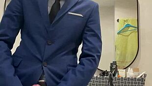 hot daddy jerks off and busts thick load