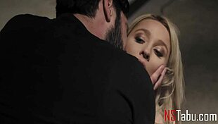 Punishing a blonde sex slave for being too horny - misha mynx tommy pistol. Bound in cage, deepthroat and spanking rough.