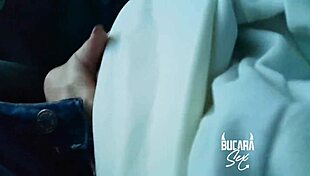 horny girlfriend gives him oral sex on a bus to bogota