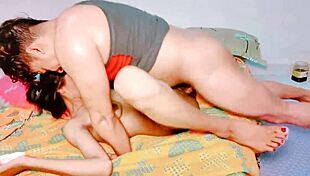 Sistya and her stepbrother in a homemade scene