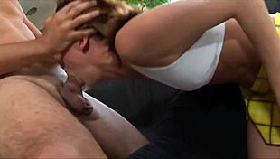 hard deepthroat sex with rough fucking and cumshot facial