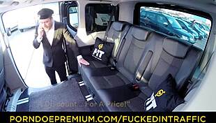 Hot russian babe audrey jane gets cum covered during hardcore fucking in the backseat of the car