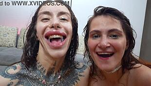 Princess Lili And Holy Wood In Wet Mega Gangbang With Six Cocks Featuring Dap, Tp, And Piss Fountains