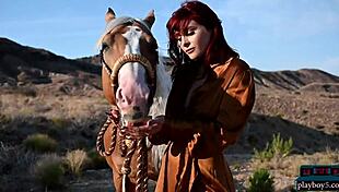 i'm all natural redhead milf odette lovin the outdoors gettin naked in it