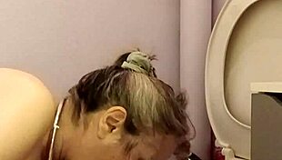 Watch this slave lick the toilet bowl