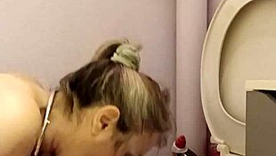 Watch this slave lick the toilet bowl