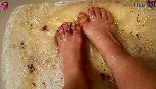 Relaxing Foot Wash with Rose Petals and Herbs Post Work