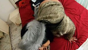 Milfycalla Teases In Fur Coat