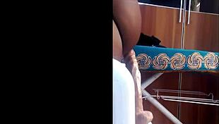 Black Girl In Mini Skirt Enjoys Dildo Ride