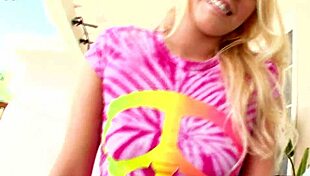 Vanessa Cage's blue eyes shine during big cock POV blowjob and cum swallow!