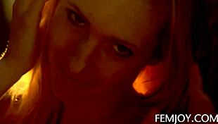 Corinna Poses Nude Busty Blonde Teen Body at Sunset