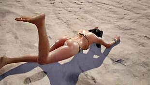 xiaoyu wears stunning gold bikini in tk8 ryona series adventure