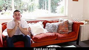 Creepy brother creeps and fucks his step-sister