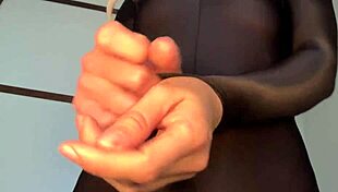 anal sex with a blonde in stockings is so intense and squirting