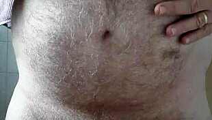 Rustyas1 - Happy Hairy Big Belly Me Masturbating My Small Cock