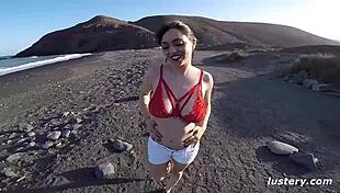 Miriam and jorge submit to love on the rocks