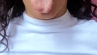 Hot Brazilian brunette asks you to cum for her