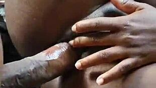 Making her ebony pussy cream with backshots!