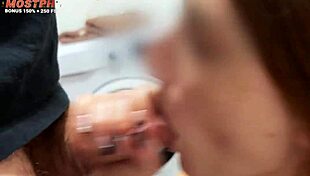 the wife decided to get back at her husband at the party and gave blowjob to a stranger