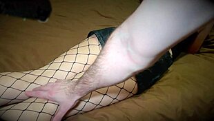 Horny College Girl In Fishnet Rough Fucked