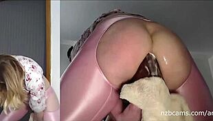 thick dildo tears neighbor's anus apart 😈