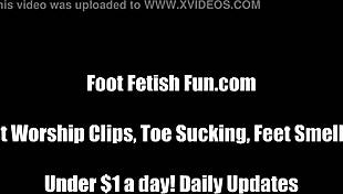 I love it when you jerk off to my feet, licking and sucking toes in detailed fetish play
