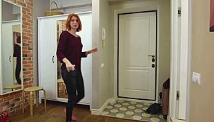 Redhead Lets Her Step Daddy Touch Her Tight Pussy