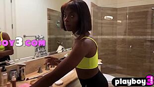 i'm petite ebony babe ana foxxx, exposin my sexy body b4 hot masturbatin