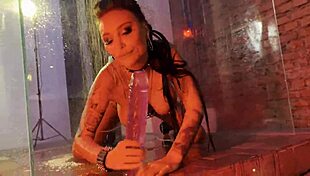 Rock Star Monika Fox Showers With Toys