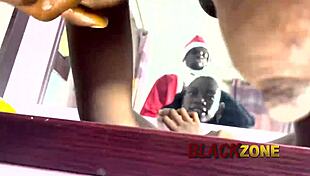 Lovely moment with father christmas having good time!