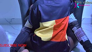 Horny visitor moans during foreplay and orgasm.