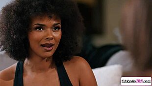 Ebony with big tits and her roommates