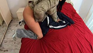 Milfycalla Teases In Fur Coat