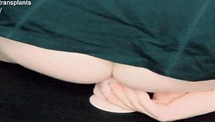 Trans Woman Riding A Dildo