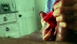 Amateur Wife Delivers Sloppy Fruit Roll-Up Blowjob