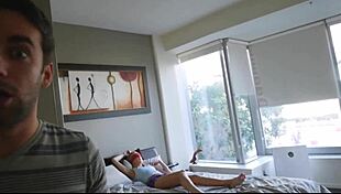 Step brother blindfolds his step sister and fucks her with his friend!