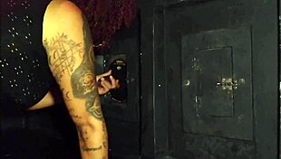 Slut enjoying glory hole banging.