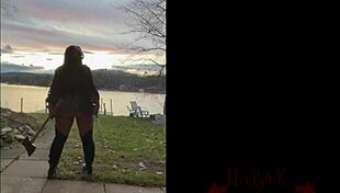 Nixlynka Embodies Jason In Friday The 13th Cosplay, Shaking Her Big Ass