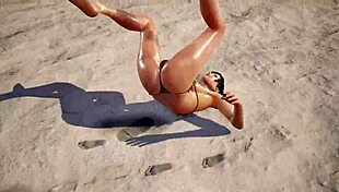 xiaoyu wears stunning gold bikini in tk8 ryona series adventure