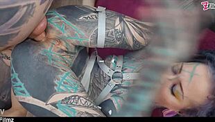 i love heavy tattoo girl anuskatzz dap anal swallow gape prolapse split tongue blow job - goth punk alt porn zf006