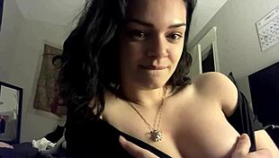 hot girl shows her big boobs!