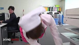 Chihiro Akino's Blowjob Skills Impress Office Ladies with Creampie