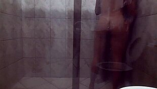 Big Couple's Bathroom Sex with Huge Ass and Cock