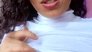 Hot Brazilian brunette asks you to cum for her